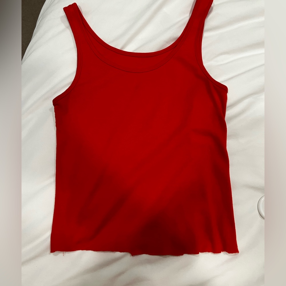 Red crop top